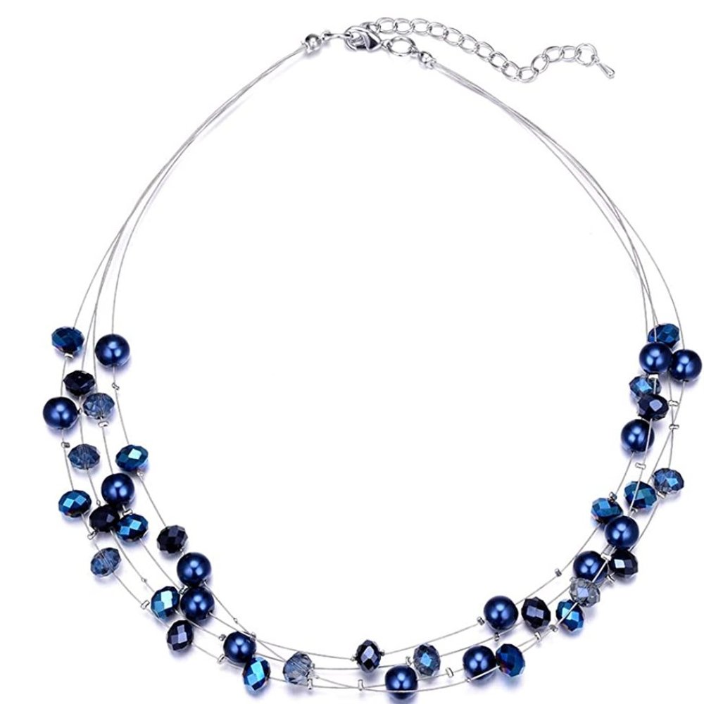 Layered Choker Freshwater Pearl Necklace - Fashion Jewelry Necklace Gifts